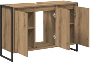 vidaXL Szafka Łazienkowa z drzwiami Dąb rzemieślniczy 90 x 30 x 60 cm 5