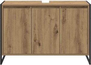 vidaXL Szafka Łazienkowa z drzwiami Dąb rzemieślniczy 90 x 30 x 60 cm 6