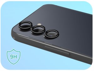 9x Szkło Na Aparat Do Samsung Galaxy S25 Plus (Na Obiektywy, Czarne, 9H) 4