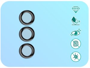 9x Szkło Na Aparat Do Samsung Galaxy S25 Plus (Na Obiektywy, Czarne, 9H) 5