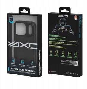 Yaxo Etui na telefon Leather Gear Slim Case MagSafe iPhone 17 Pro Dusty Black 5