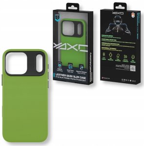Yaxo Etui na telefon Leather Gear Slim Case MagSafe iPhone 17 Pro Tropic Green 7