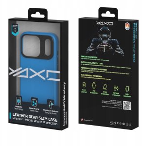 Yaxo Etui na telefon Leather Gear Slim Case MagSafe iPhone 17 Pro Electric Blue 6