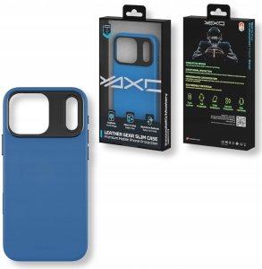 Yaxo Etui na telefon Leather Gear Slim Case MagSafe iPhone 17 Pro Electric Blue 7