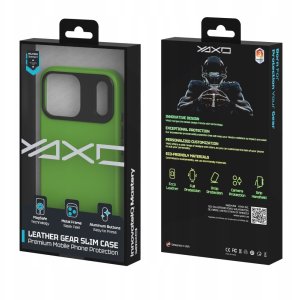 Yaxo Etui na telefon Leather Gear Slim Case MagSafe iPhone 17 Pro Max Tropic Green 6