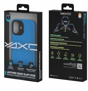 Yaxo Etui na telefon Leather Gear Slim Case MagSafe iPhone 17 Electric Blue 5