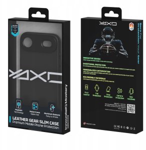 Yaxo Etui na telefon Leather Gear Slim Case MagSafe iPhone 17 Air Dusty Black 5