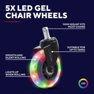 Trust Kółka do foteli świecące 5 szt. (25803) 2