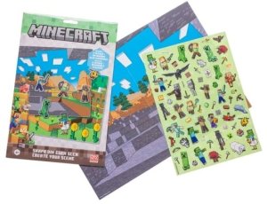 Minecraft Reusable Sticker set - Create your scene - 2 scenes included 2