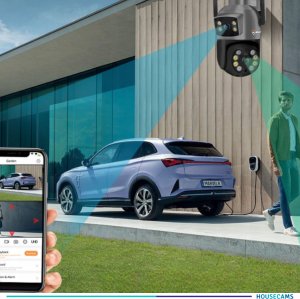 Podwójna Kamera WIFI IP Zewnętrzna Obrotowa ULTRA HD Detekcja 8MPX MIKROFON 8