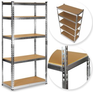 Humberg Regał metalowy magazynowy 183 x 90 x 40 cm HR-853 srebrny 3