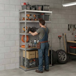 Humberg Regał metalowy magazynowy 183 x 90 x 40 cm HR-853 srebrny 8