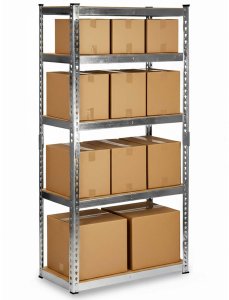 Humberg Regał metalowy magazynowy 183 x 90 x 40 cm HR-853 srebrny 9