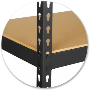 Humberg Regał metalowy magazynowy 183 x 90 x 40 cm czarny 2