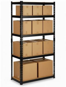 Humberg Regał metalowy magazynowy 183 x 90 x 40 cm czarny 9