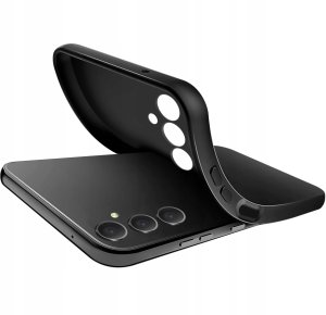 krainaGSM Etui Czarne Matowe Silikon Slim do M13 + SZKŁO 9H 5