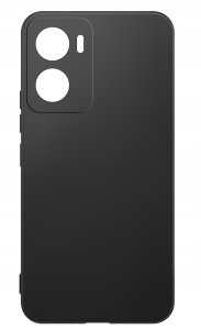 krainaGSM Etui Czarny Matowy Silikon Slim do Motorola E15 | G05 + SZKŁO 9H 8