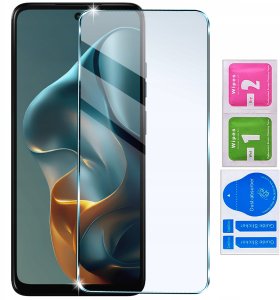 krainaGSM Etui Czarny Matowy Silikon Slim do Motorola E15 | G05 + SZKŁO 9H 9