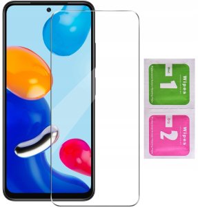 Hello Case Etui Matowe Czarne Silikon Slim do Xiaomi Redmi Note 11 | 11S + SZKŁO 9H 9