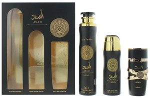 SET LATTAFA Asad EDP spray 100ml + DEO spray 200ml + AIR FRESHENER spray 300ml 2