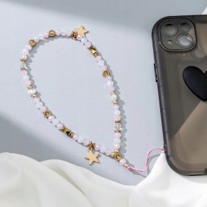 Zawieszka do telefonu koraliki na nadgarstek smycz brelok łańcuszek pasek 2