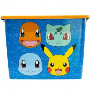 Pojemnik na Zabawki Organizer Skrzynia Pudełko z Przykrywką Pokemon 23 L 2