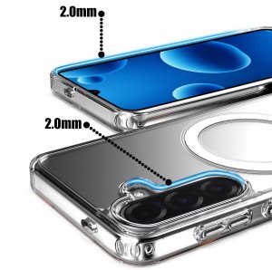 krainaGSM Etui Magnetyczne Przezroczysty do Samsung A17 5G |do MAGSAFE CASE | + Szkło 2