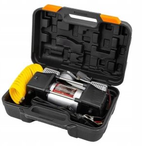 Kompresor samochodowy Forcekraft Kompresor samochodowy podwójny tłok kompresora (65l/min, 3 końcówki, LED) 12V w walizce 2
