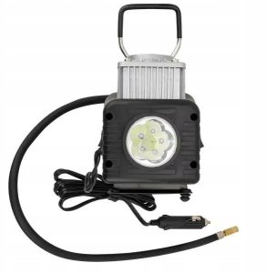 Kompresor samochodowy Forcekraft Kompresor samochodowy podwójny tłok kompresora (65l/min, 3 końcówki, LED) 12V w walizce 4