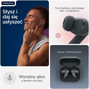 Słuchawki Motorola Moto Buds Bass, dark shadow 5