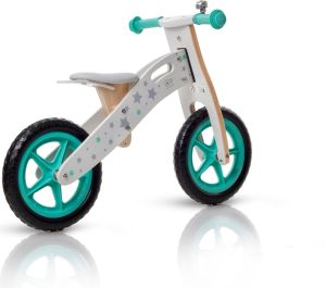 Rowerek biegowy KinderKraft Rowerek biegowy drewniany RUNNER STARS turkusowy 3