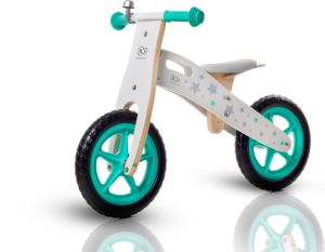 Rowerek biegowy KinderKraft Rowerek biegowy drewniany RUNNER STARS turkusowy 4