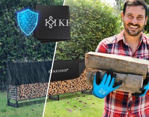 Drewutnia Beurer Metalowy regał na drewno 130x36x117cm 200 kg 2