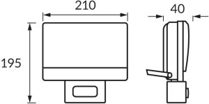 Regulowany halopak BRYZA 4248 Ideus LED 50W 4100K IP65 z czujnikiem ruchu czarny 3