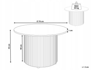 Stolik kawowy LEONA Czarny 3