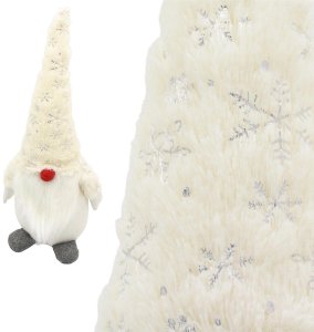 SASKA CHRISTMAS SKRZAT GNOM KRASNAL DEKORACYJNY BIAŁY 45CM 5