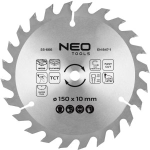 Neo Tools Tarcza do pilarki, widiowa 150 x 10mm, 1.6mm, 24 zęby, Energy+ / 25.73.20.0 33