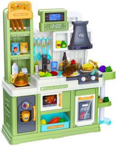 LeanToys Kuchnia Dla Dzieci Obieg wody Zmiana koloru żywności para zielona 64 el. 2