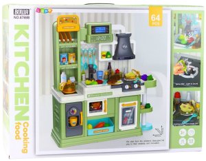 LeanToys Kuchnia Dla Dzieci Obieg wody Zmiana koloru żywności para zielona 64 el. 3