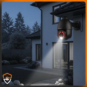 BEZPRZEWODOWA OBROTOWA ZEWNĘTRZNA KAMERA WIFI 8MPX UHD 5X ZOOM APLIKACJA IR 2