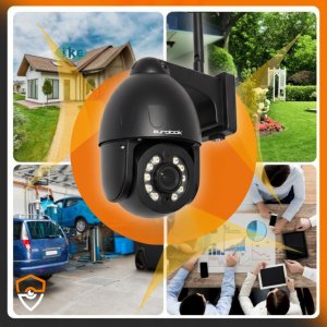 BEZPRZEWODOWA OBROTOWA ZEWNĘTRZNA KAMERA WIFI 8MPX UHD 5X ZOOM APLIKACJA IR 7