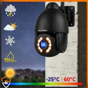 BEZPRZEWODOWA OBROTOWA ZEWNĘTRZNA KAMERA WIFI 8MPX UHD 5X ZOOM APLIKACJA IR 8