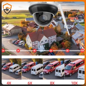 Kamera IP WiFi Zewnętrzna Obrotowa Kopułka 5MPx AUDIO śledzenie Aplikacja 4