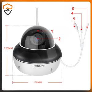 ZEWNĘTRZNA KAMERA IP WIFI KOPUŁKOWA OBROTOWA 8MPX AUDIO ZOOM x10 ŚLEDZENIE 2