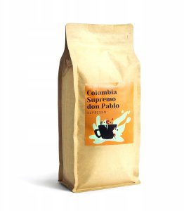 Kawa ziarnista Świeżo Palona Kawa ziarnista Colombia Supremo Don Pablo Quindio Washed 1kg 2