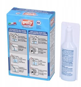 PULY CAF MILK PLUS - Płyn do czyszczenia systemów mlecznych 14x25ml + pojemnik 3