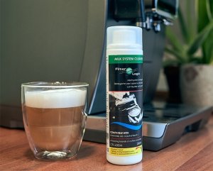 PULY CAF MILK PLUS - Płyn do czyszczenia systemów mlecznych 14x25ml + pojemnik 6