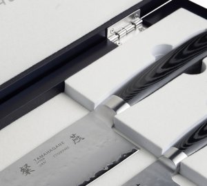 Tamahagane Drewniane pudełko prezentowe na 3 noże 2