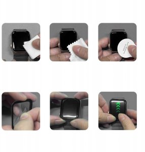 SZKŁO HYBRYDOWE TECH-PROTECT GLASS FLEX+ 2-PACK APPLE WATCH 4 / 5 / 6 / SE 1 / 2 / 3 (44MM) BLACK 4