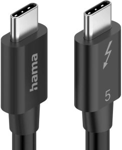 Hama KABEL USB-C THUNDERBOLT-5 80 Gbit/s, 5A, 240W, Ultra-HD 8K, 1M 3